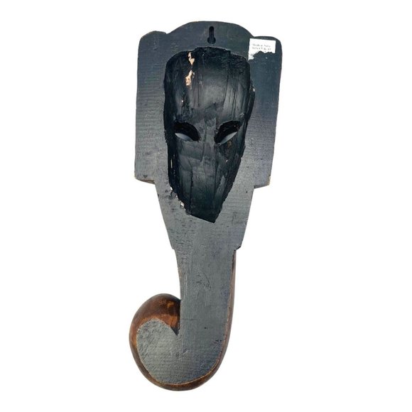 Large 14" x 5.75" Wood Elephant Wall Sconce Hand Carved in India - Picture 8 of 9